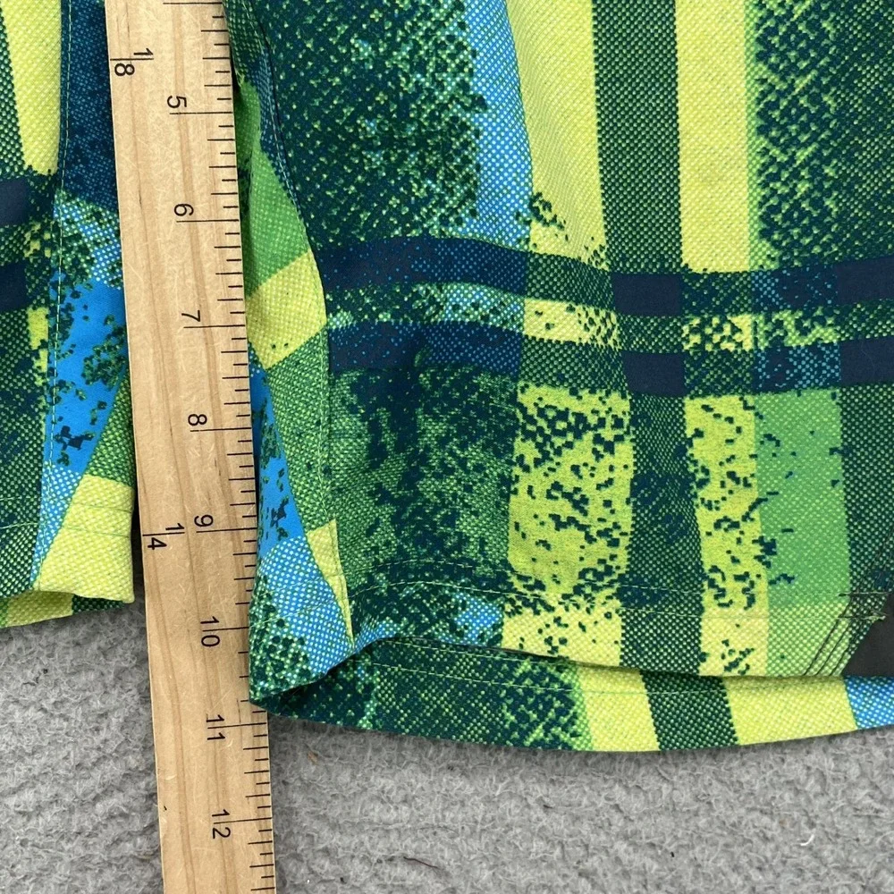 Columbia Board Shorts Men's 36 Print Blue Swim Trunks Surf 90s Plaid Omni Shield